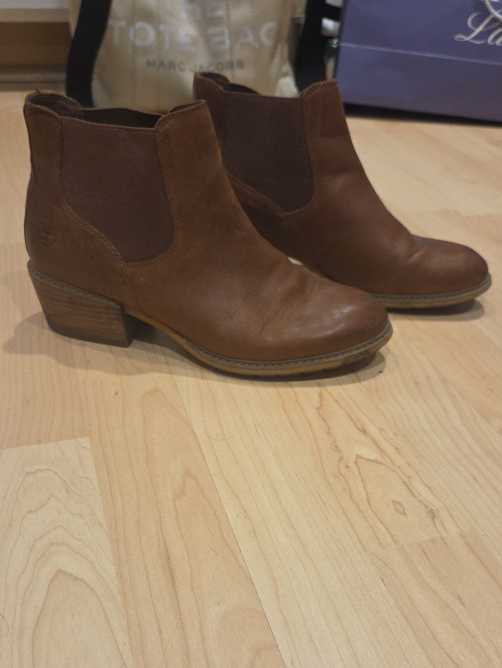 Timberland Brown Leather Chelsea Ankle Boots